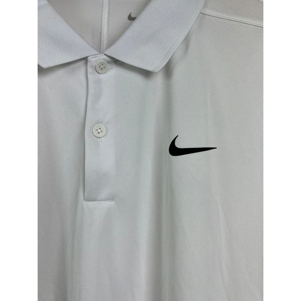 Nike Golf Polo Mens XL Dri-Fit Short Sleeve Athletic Shirt DH0822-100 White B17‎
